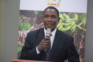 Agriculture CAS Lawrence Omuhaka during the launch